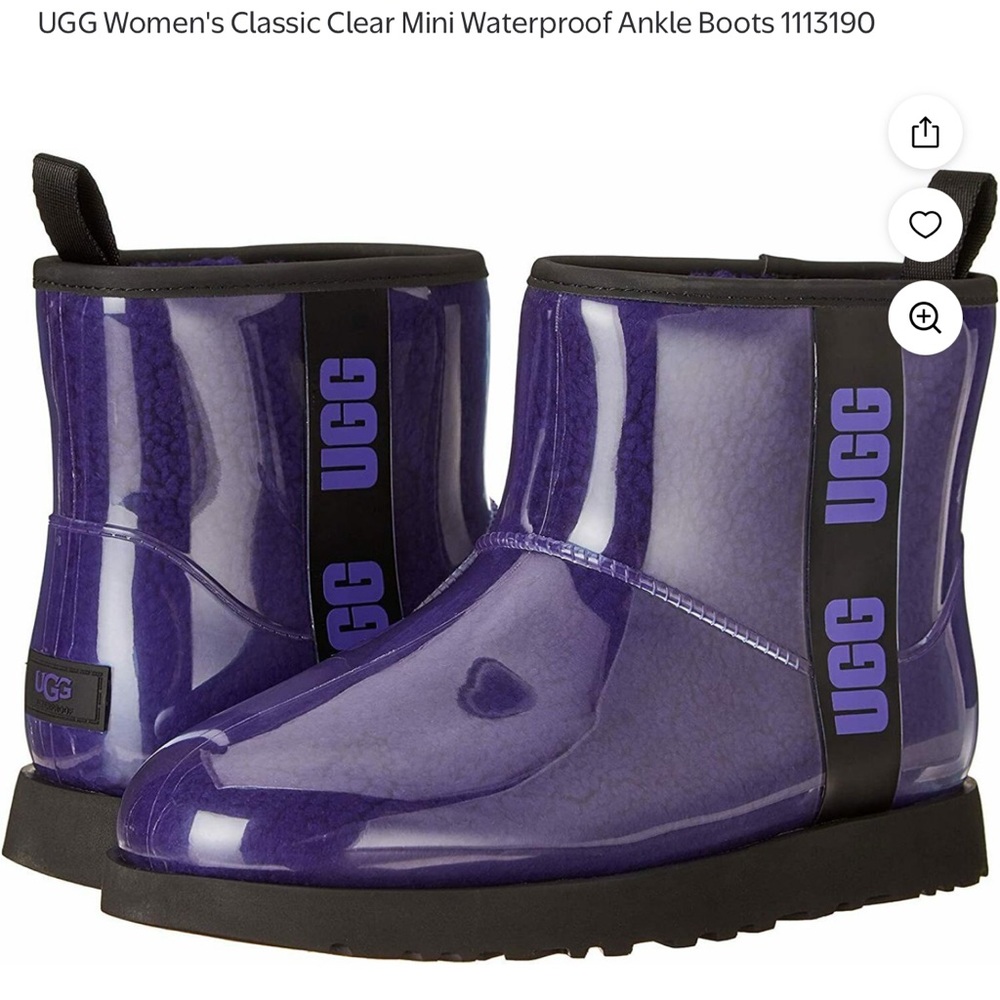 UGG Classic Clear Mini Boots - Purple and Black